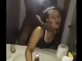 My step cousin Shelly getting fucked in the Bathroom... I knew she was a slut