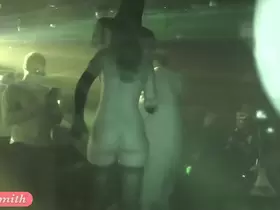 Crazy Halloween bottomless. Upskirt and real hidden cam in night club by Jeny Smith