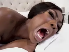 Screaming Ebony chick fucked real hard - black porn